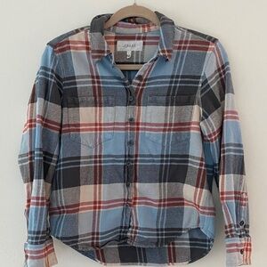 The Great Flannel Plaid Blouse